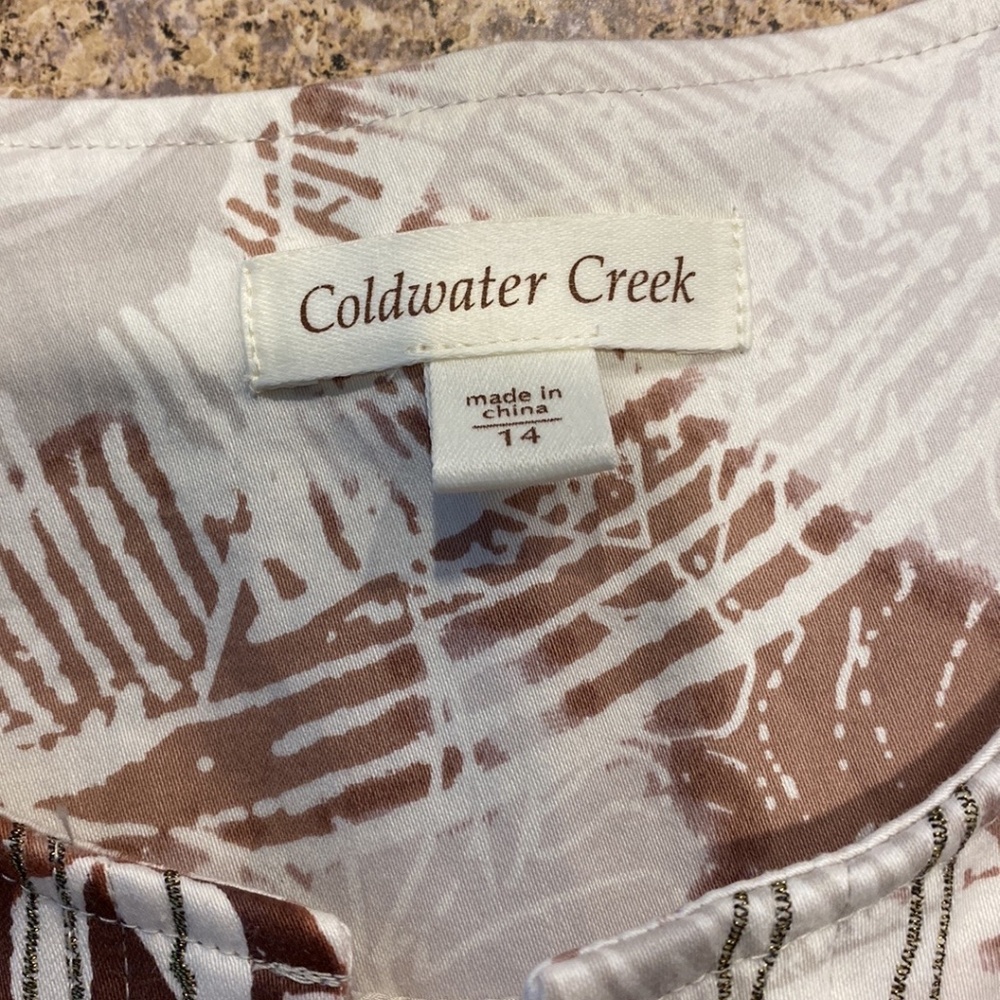 Coldwater Creek Brown and Tan Blazer Jacket 14 - Picture 4 of 16